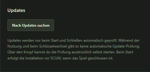 Update-Einstellungen