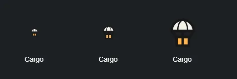Cargo-Symbol in verschiedenen Größen